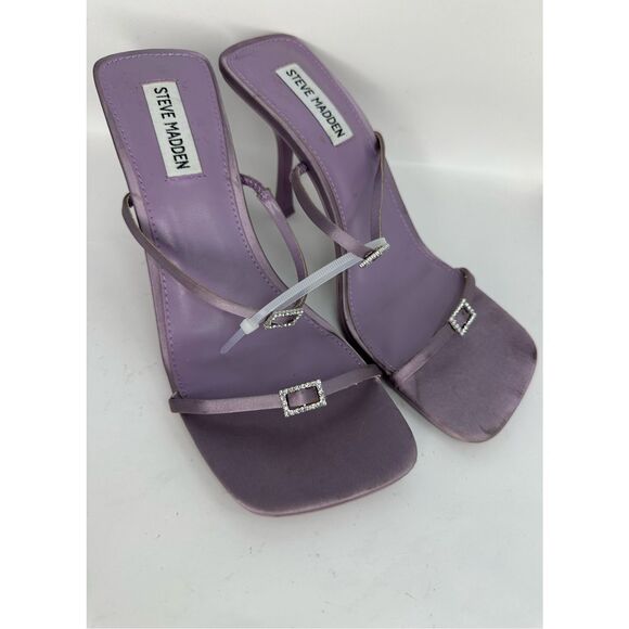 Steve Madden Women's Purple Aislinn Jewel Heel Sandals Size 8.5 - Picture 2 of 6
